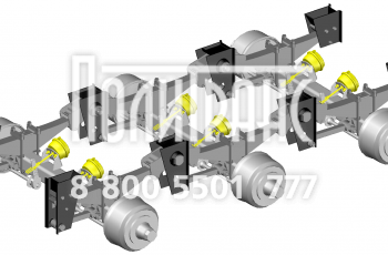 Подвеска двускатная 3*16т высокая широкая рессорная BPW 9416Б-2900004-51