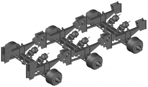 Подвеска двускатная 3*20т высокая широкая рессорная BPW 8428-2900004-30